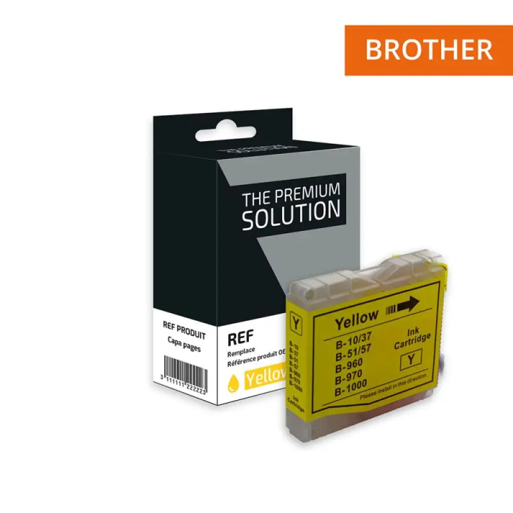 Cartouche compatible Brother LC970/LC1000 Jaune - Jet d’encre The Premium Solution