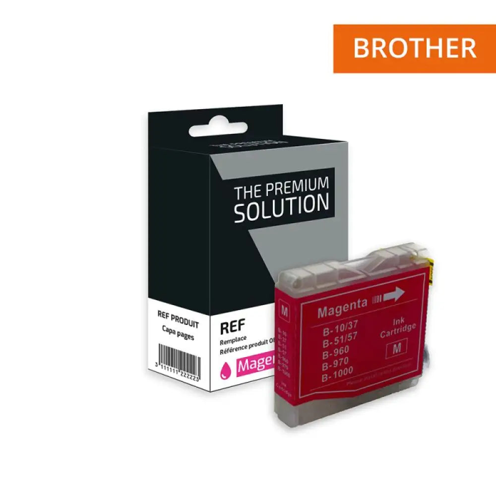 Cartouche compatible Brother LC970/LC1000 Magenta - Jet d’encre The Premium Solution