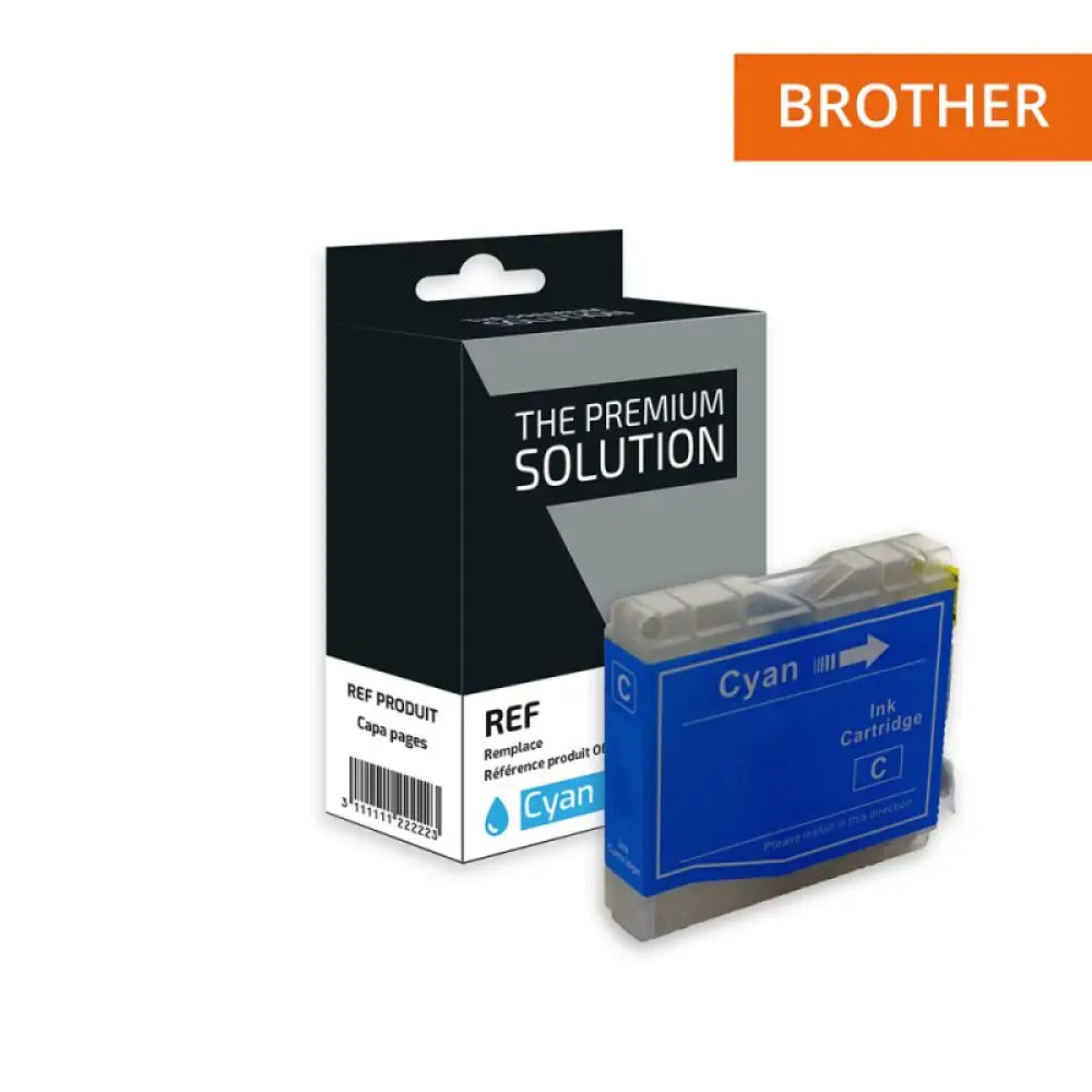 Cartouche compatible Brother LC985 Cyan - Jet d’encre The Premium Solution