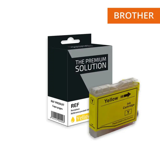 Cartouche compatible Brother LC985 Jaune - Jet d’encre The Premium Solution