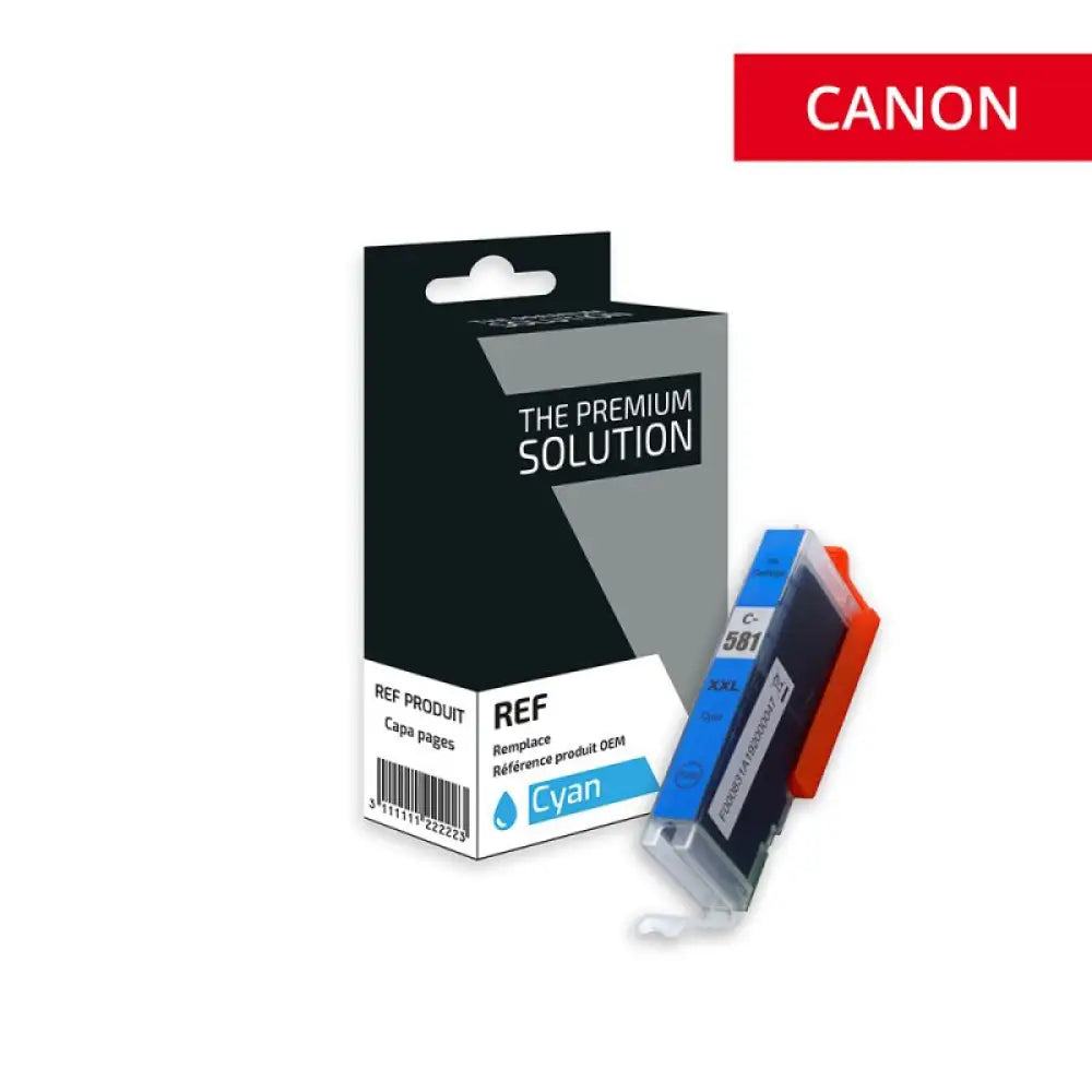Cartouche compatible Canon 581XXL 1995C001 Cyan - Jet d’encre The Premium Solution