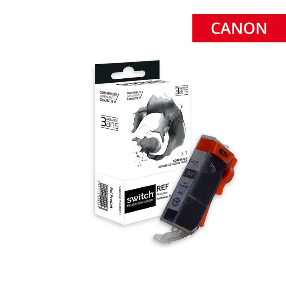 Cartouche compatible Canon CLI-521 2937B001 Grey - Jet d’encre Switch