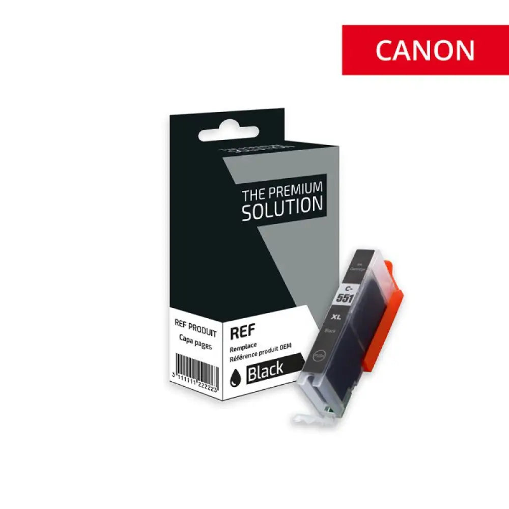 Cartouche compatible Canon CLI 551XL 6443B001 Noir - Jet d’encre The Premium Solution