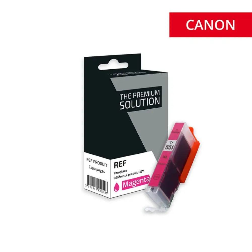 Cartouche compatible Canon CLI 551XL 6446B001 Magenta - Jet d’encre The Premium Solution