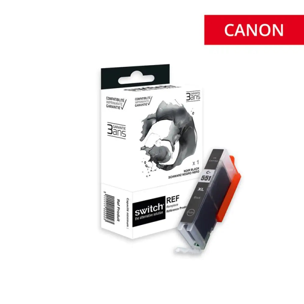 Cartouche compatible Canon CLI 551XL Noir - Jet d’encre Switch