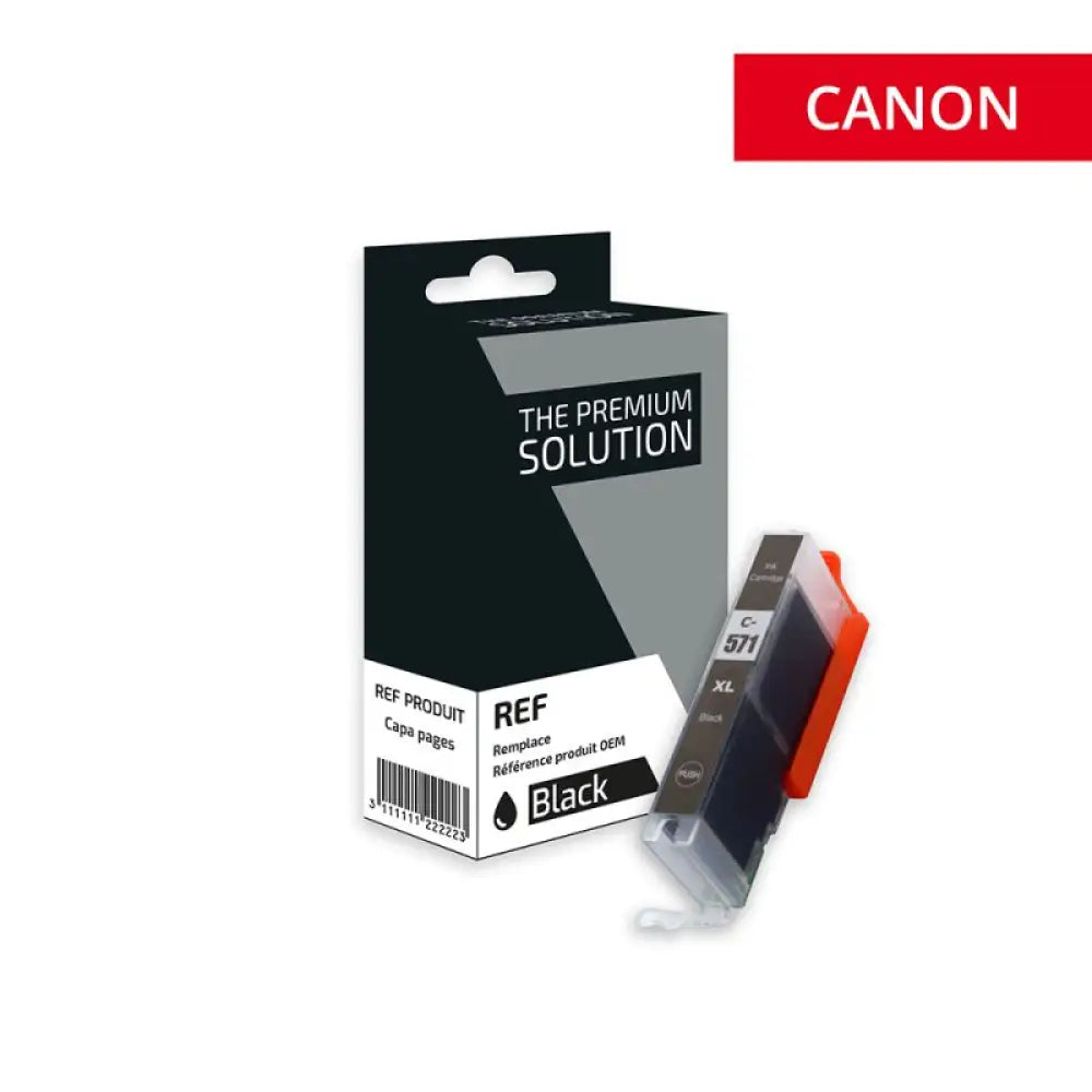 Cartouche compatible Canon CLI-571XL 0331C001 Noir - Jet d’encre The Premium Solution