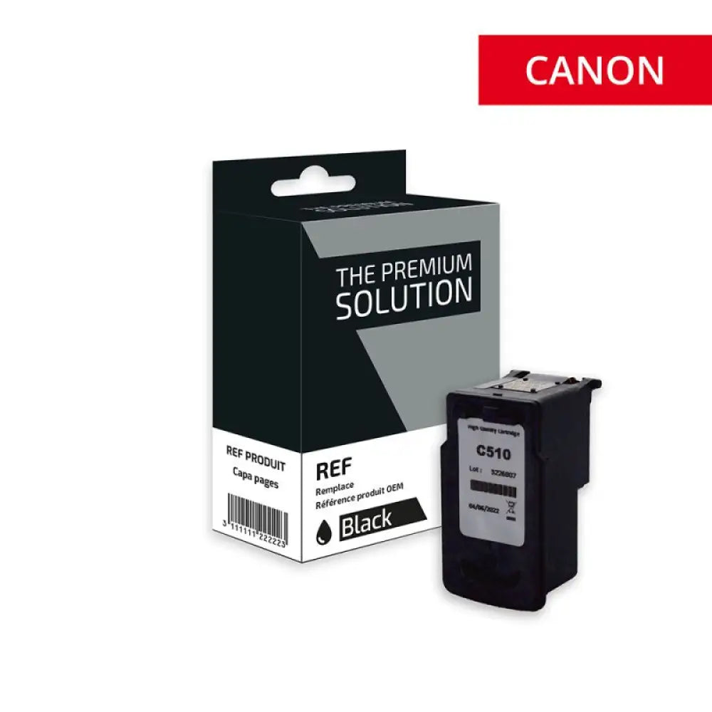 Cartouche compatible Canon PG 510 Noir - Jet d’encre remanufacturé The Premium Solution