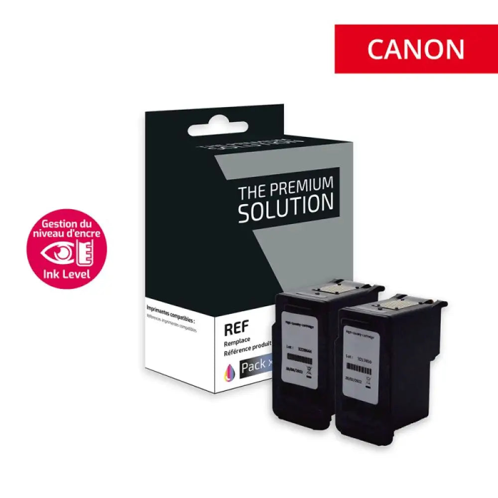 Cartouche compatible Canon PG 575XL - CL 576XL Pack 4 Couleurs avec niveaux d’encre - Jet remanufacturé The Premium