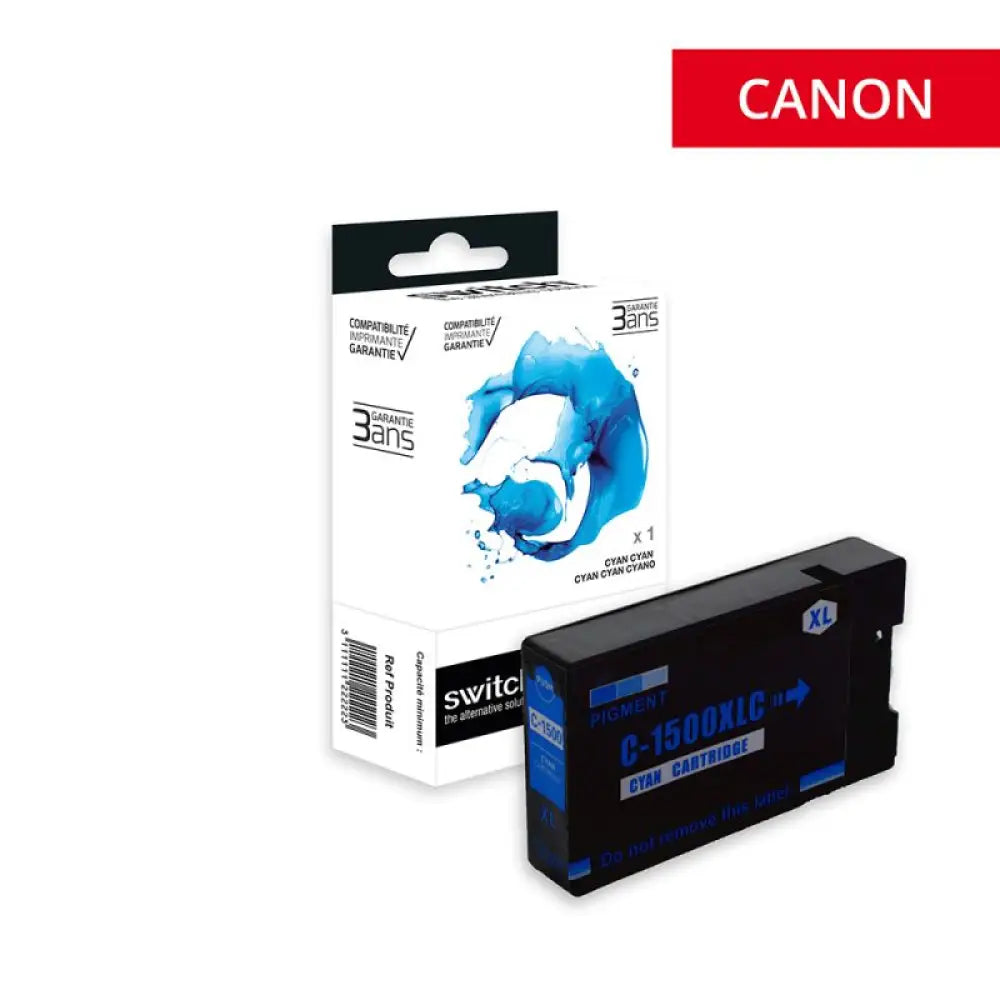 Cartouche compatible Canon PGI 1500XL 9193B001 Cyan - Jet d’encre Switch