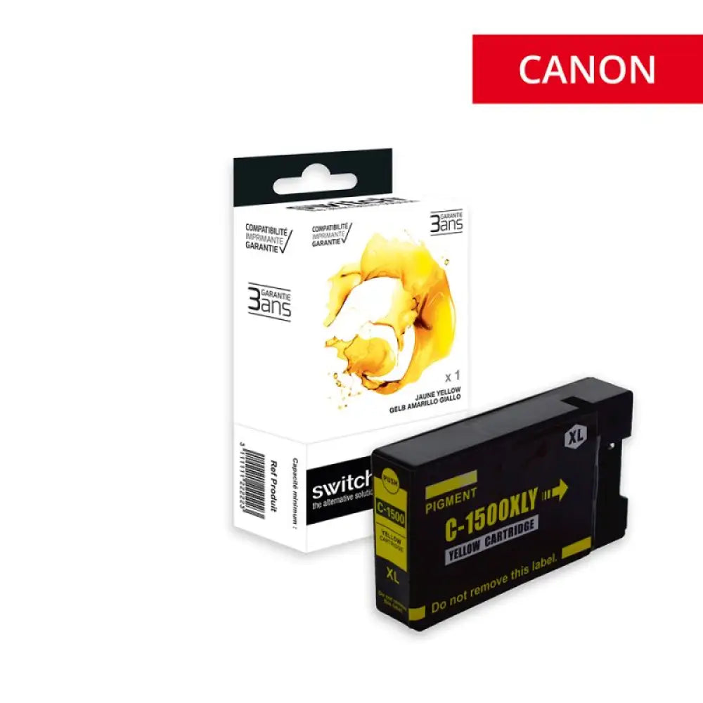 Cartouche compatible Canon PGI 1500XL 9195B001 Jaune - Jet d’encre Switch