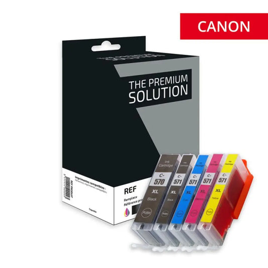Cartouche compatible Canon PGI-570XL CLI-571XL Pack 5 Couleurs - Jet d’encre The Premium Solution