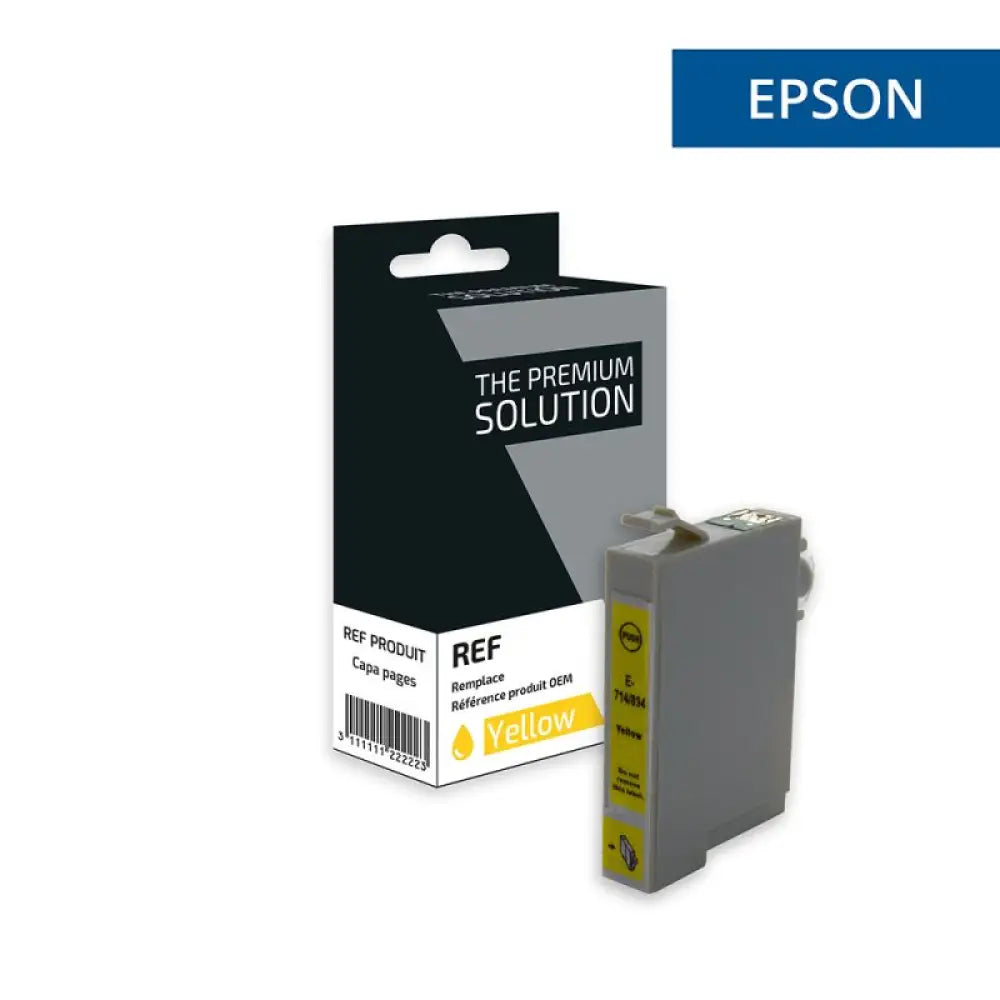 Cartouche compatible Epson T0714 - GUEPARD Jaune - Jet d’encre The Premium Solution