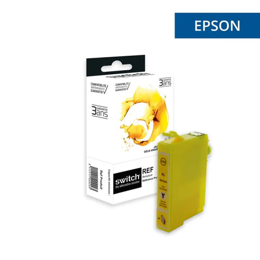 Cartouche compatible EPSON T1284 - RENARD Jaune - Jet d’encre remanufacturé Switch