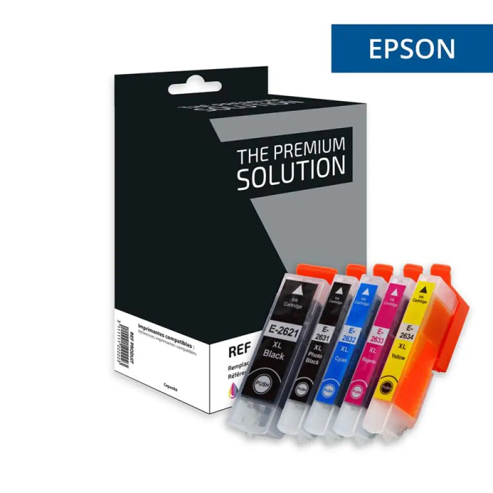 Cartouche Epson 26XL - OURS POLAIRE Pack 5 Couleurs compatible - Jet d’encre The Premium Solution