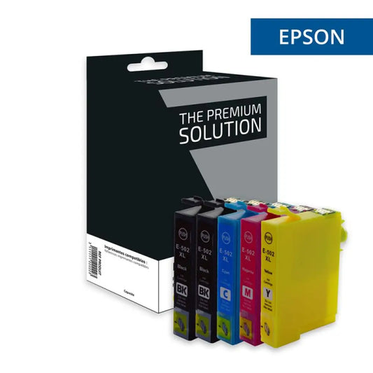 Cartouche compatible Epson T502XL - JUMELLES Pack 4 Couleurs - Jet d’encre The Premium Solution