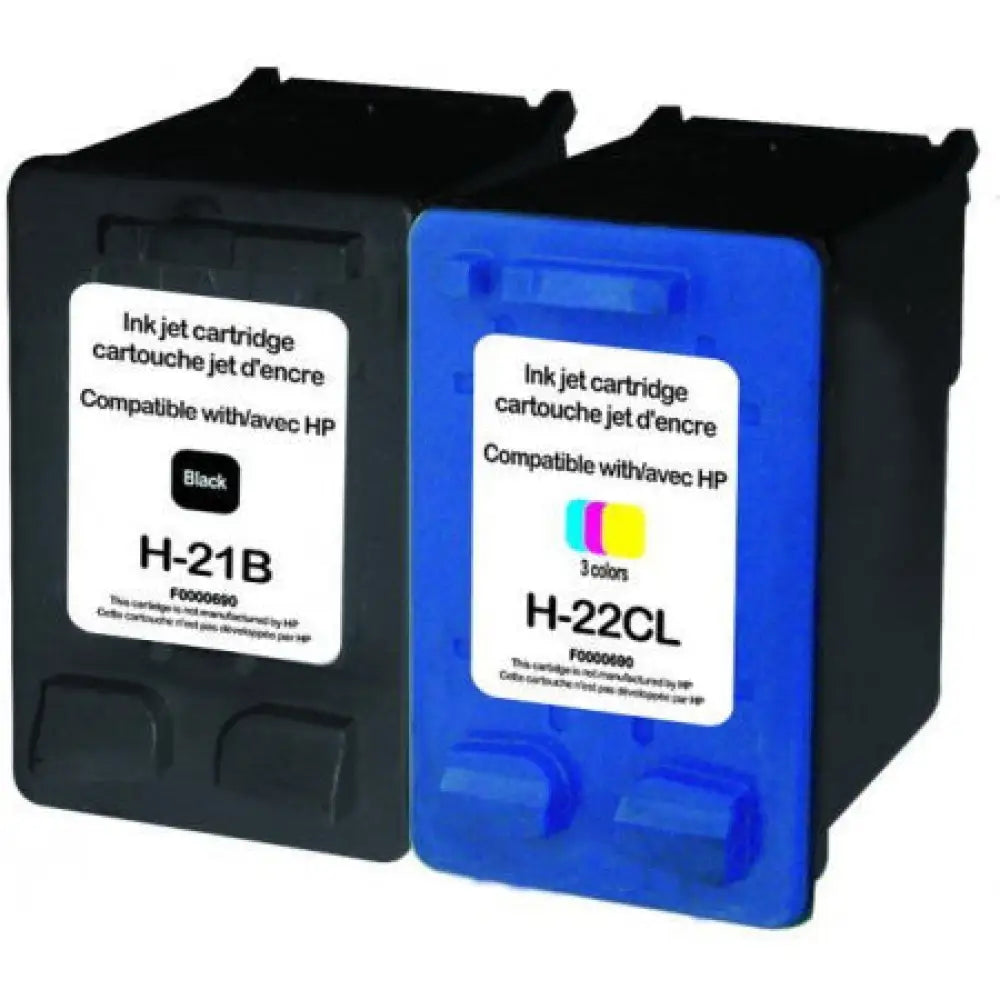 Cartouche compatible hp 21 / 22 Pack 4 Couleurs - Jet d’encre remanufacturé Switch RE