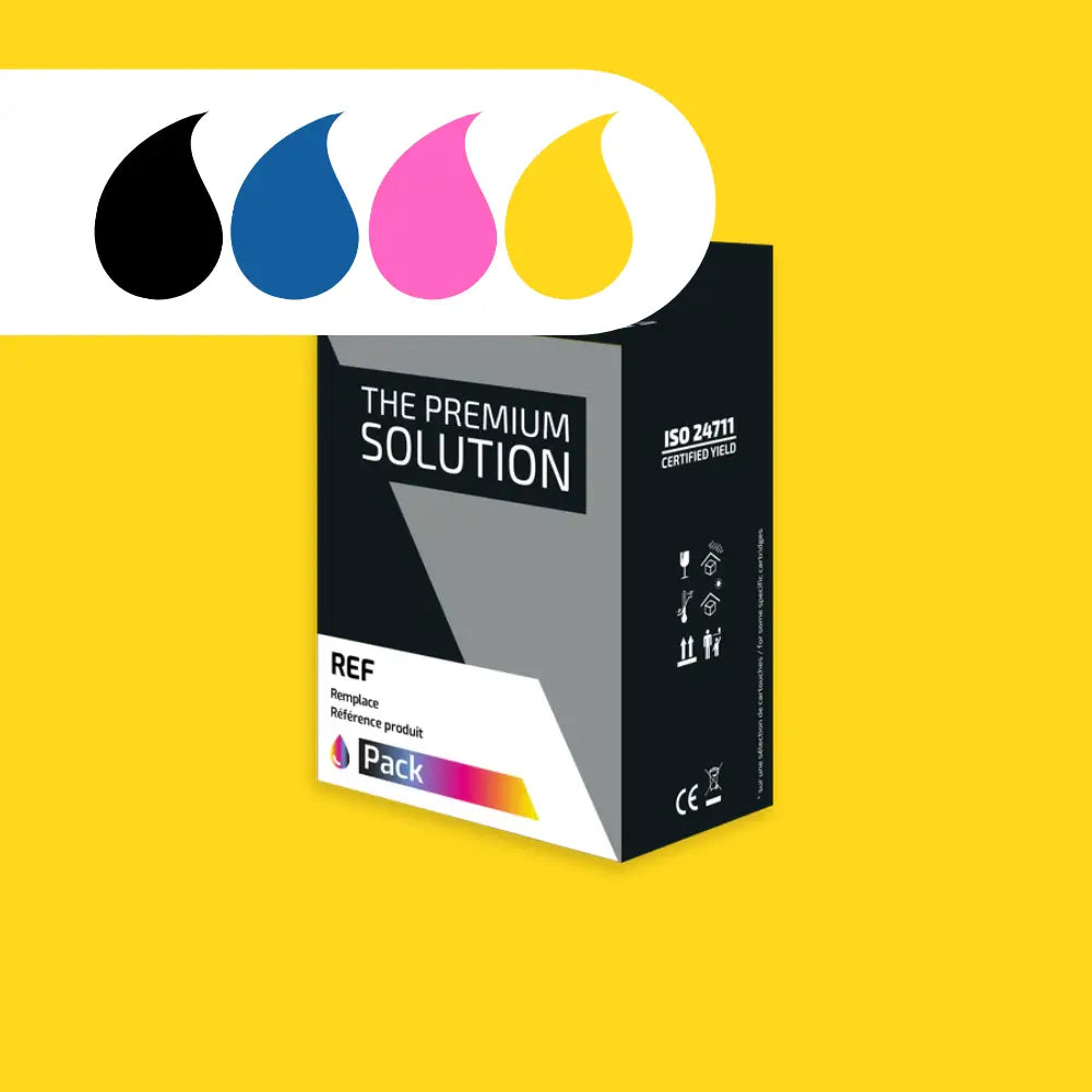 Cartouche HP 350 et 351 Pack 4 Couleurs compatible - Jet d’encre remanufacturé The Premium Solution