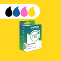 Cartouche HP 63XL Pack 4 Couleurs compatible avec niveaux d’encre - Jet remanufacturé Switch RE