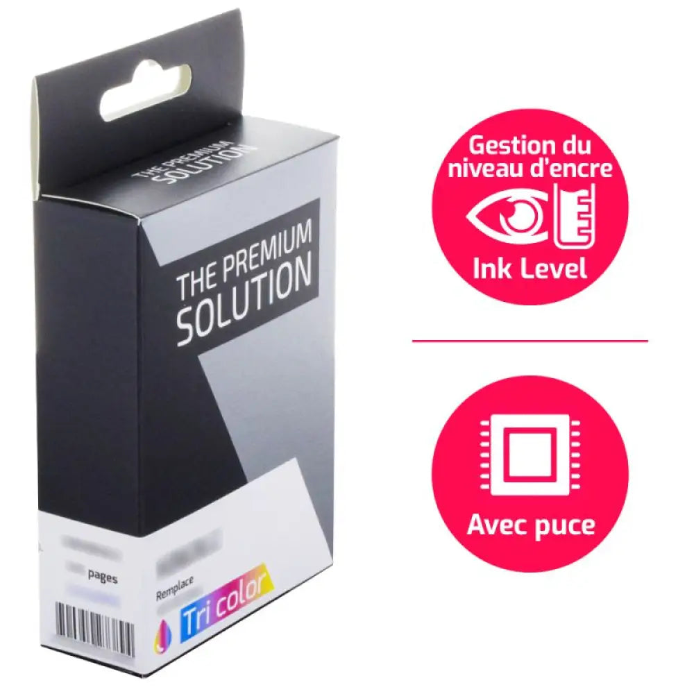 Cartouche compatible HP 901 - 3 Couleurs avec niveaux d’encre - Jet remanufacturé The Premium Solution