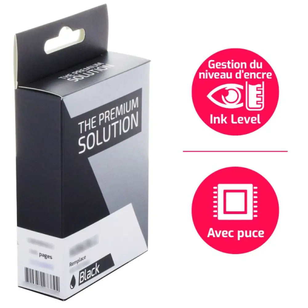 Cartouche HP 901 Noir compatible avec niveaux d’encre - Jet remanufacturé The Premium Solution