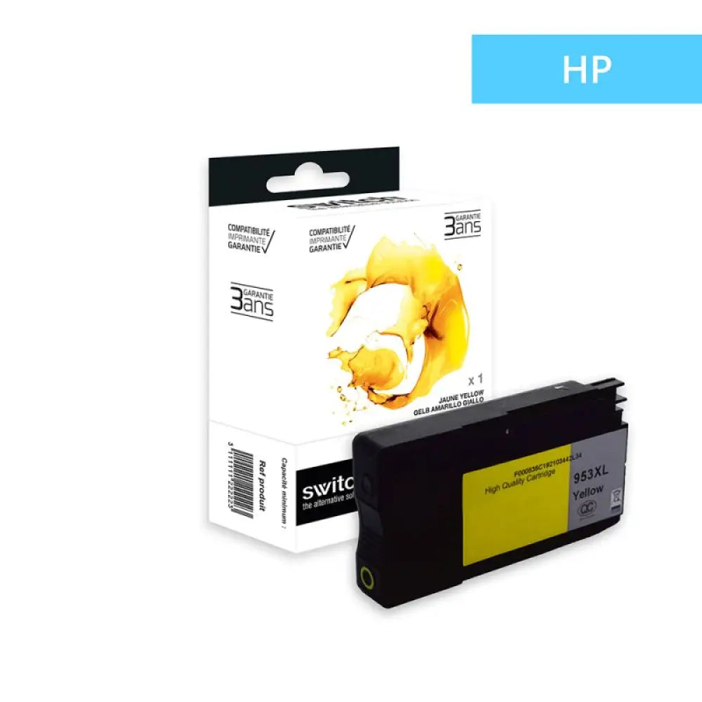 Cartouche compatible HP 953XL F6U18AE Jaune - Jet d’encre Switch