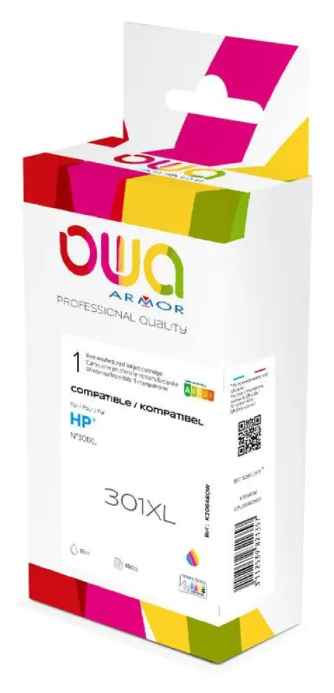 Cartouche compatible OWA hp 301XL 3 couleurs - Jet d’encre remanufacturé