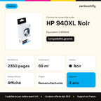 HP 940XL Cartouche Noir compatible équivalent à C4906AE · Switch : caractéristiques