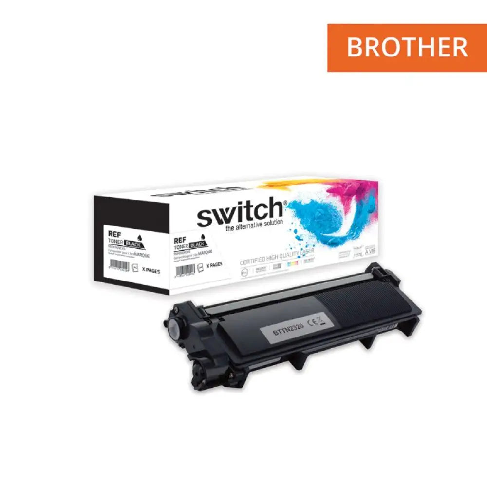 Cartouche laser compatible Brother TN-2320 TN-2310 Pack 2 Noir - Toner Switch