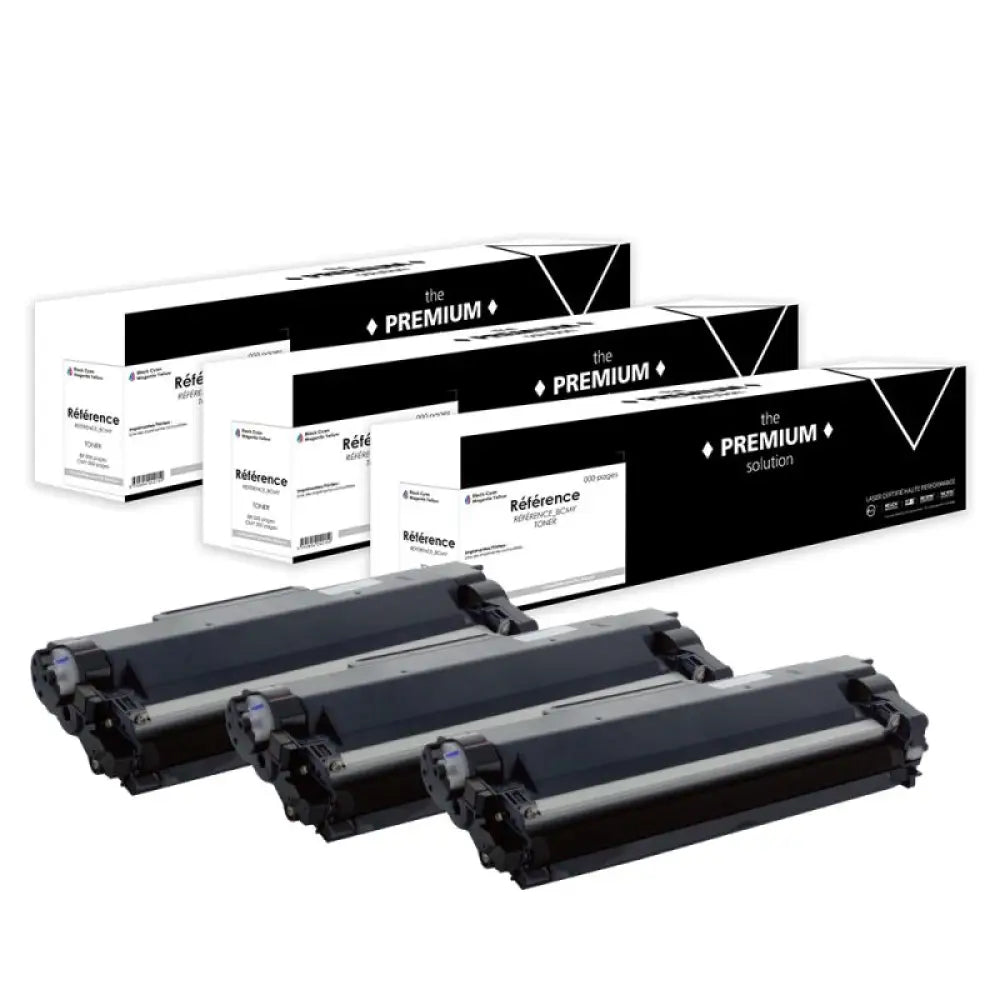 Cartouche laser compatible Brother TN-2420 Noir Pack 3 - Toner The Premium Solution