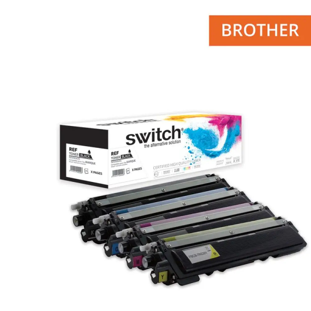 Cartouche laser compatible Brother TN-248XL Pack 4 Couleurs - Toner Switch