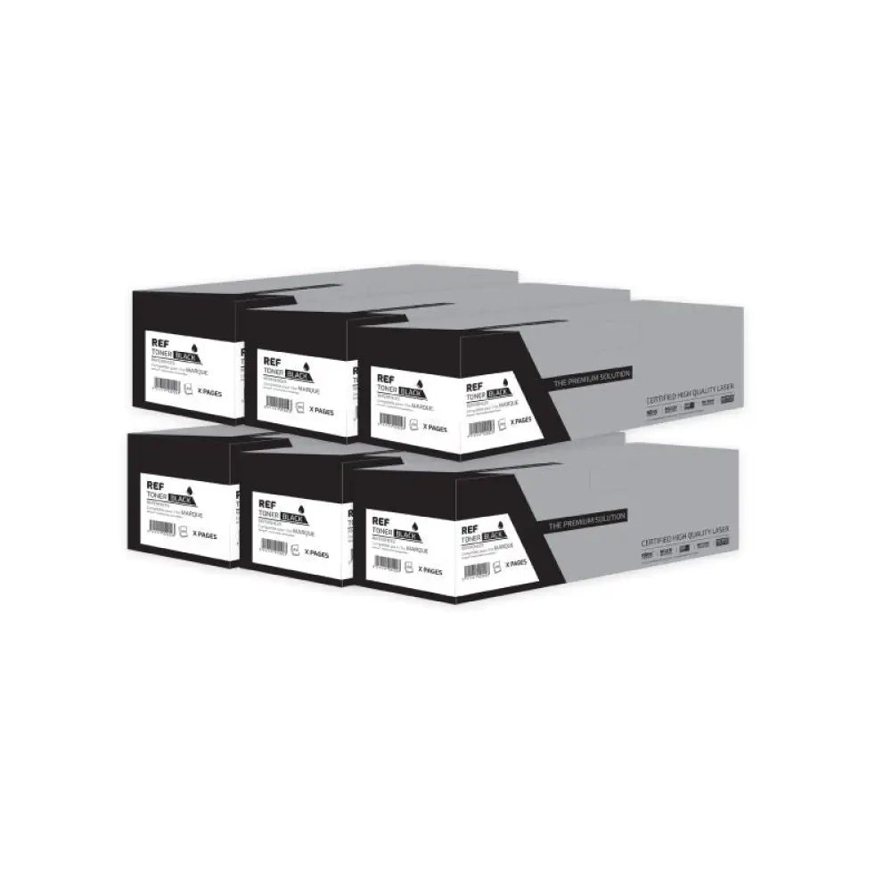 Cartouche laser compatible Brother TN-3030 3060 6300 6600 7600 Pack 6 Noir - Toner The Premium Solution