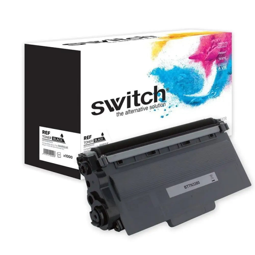 Cartouche laser compatible Brother TN-3380 Noir - Toner Switch
