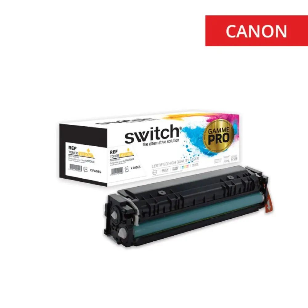 Cartouche laser compatible Canon 045H 1243C002 Jaune PRO - Toner Switch