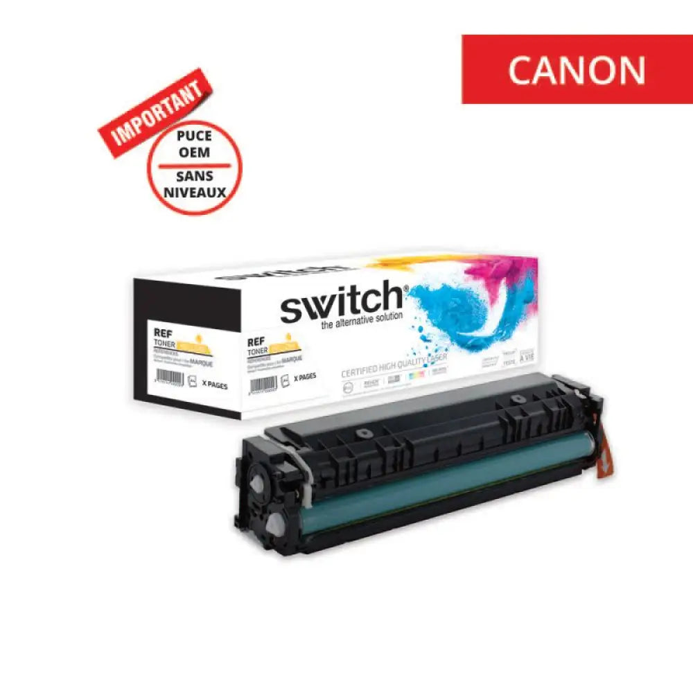 Cartouche laser compatible Canon 055H 3017C002 Jaune Toner puce OEM - Switch