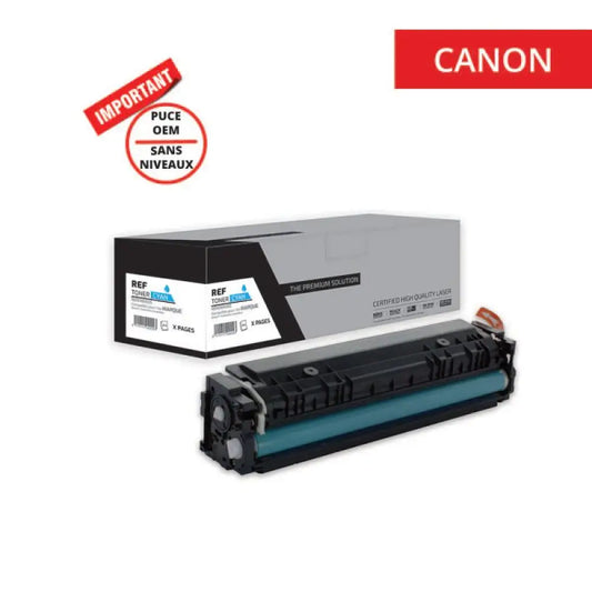 Cartouche laser compatible Canon 055H 3019C002 Cyan Toner puce OEM - The Premium Solution