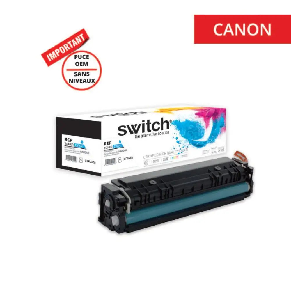 Cartouche laser compatible Canon 067H - 5105C002 Cyan - Toner Switch