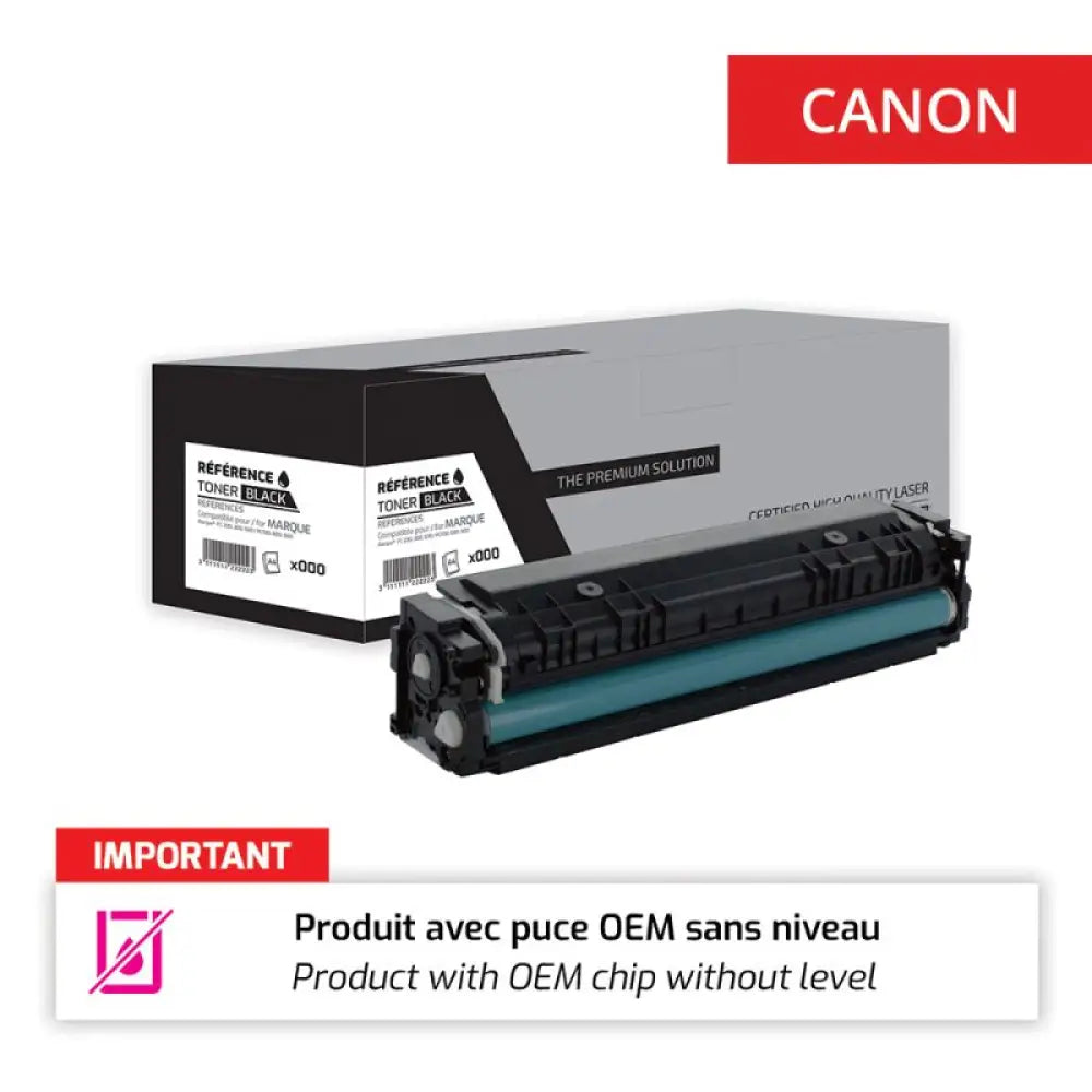 Cartouche laser compatible Canon 067H 5106C002 Noir - Toner remanufacturé The Premium Solution