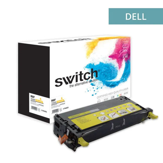 Cartouche laser compatible Dell 3110 - 59310173 NF556 Jaune - Toner Switch