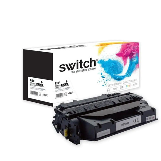Cartouche laser compatible HP 05X - CE505X Noir - Toner Switch