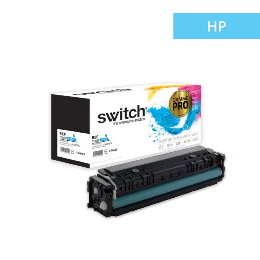 Cartouche laser compatible HP 410X - CF411X Cyan - Toner remanufacturé Switch