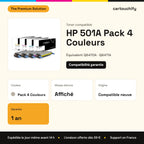HP 501A Toner Pack 4 Couleurs compatible équivalent à Q6470A, Q6471A, Q6472A : caractéristiques