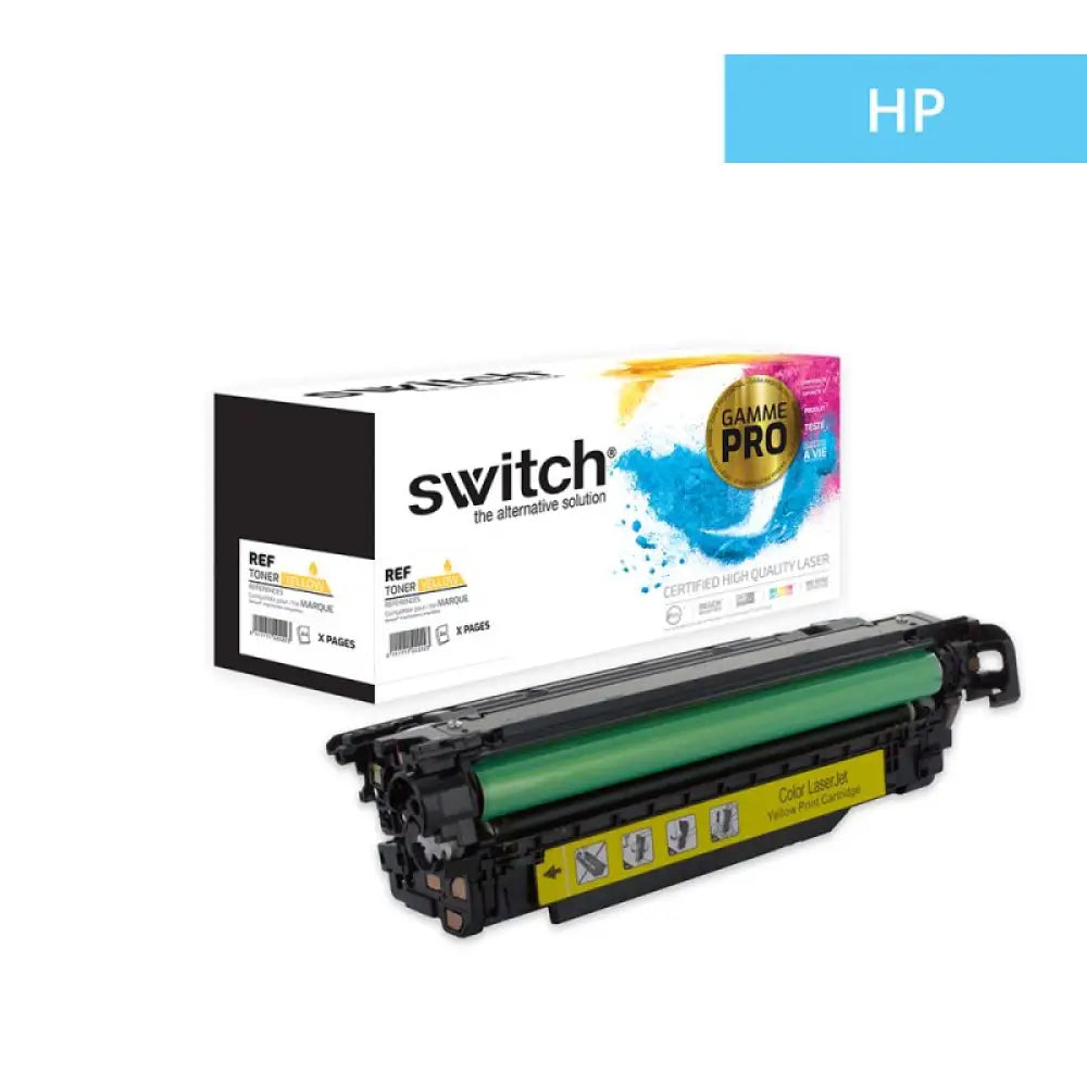 Cartouche laser compatible HP CE402A 507A Jaune - Toner Switch
