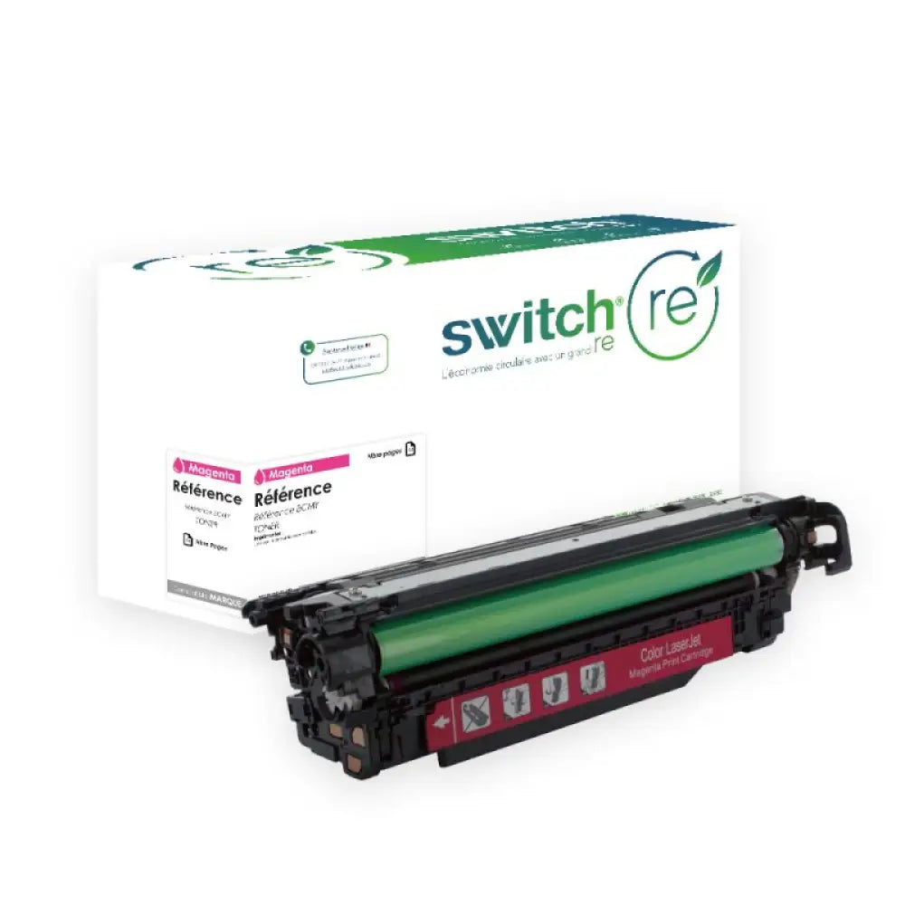Cartouche laser compatible HP CE403A 507A Magenta - Toner remanufacturé Switch RE