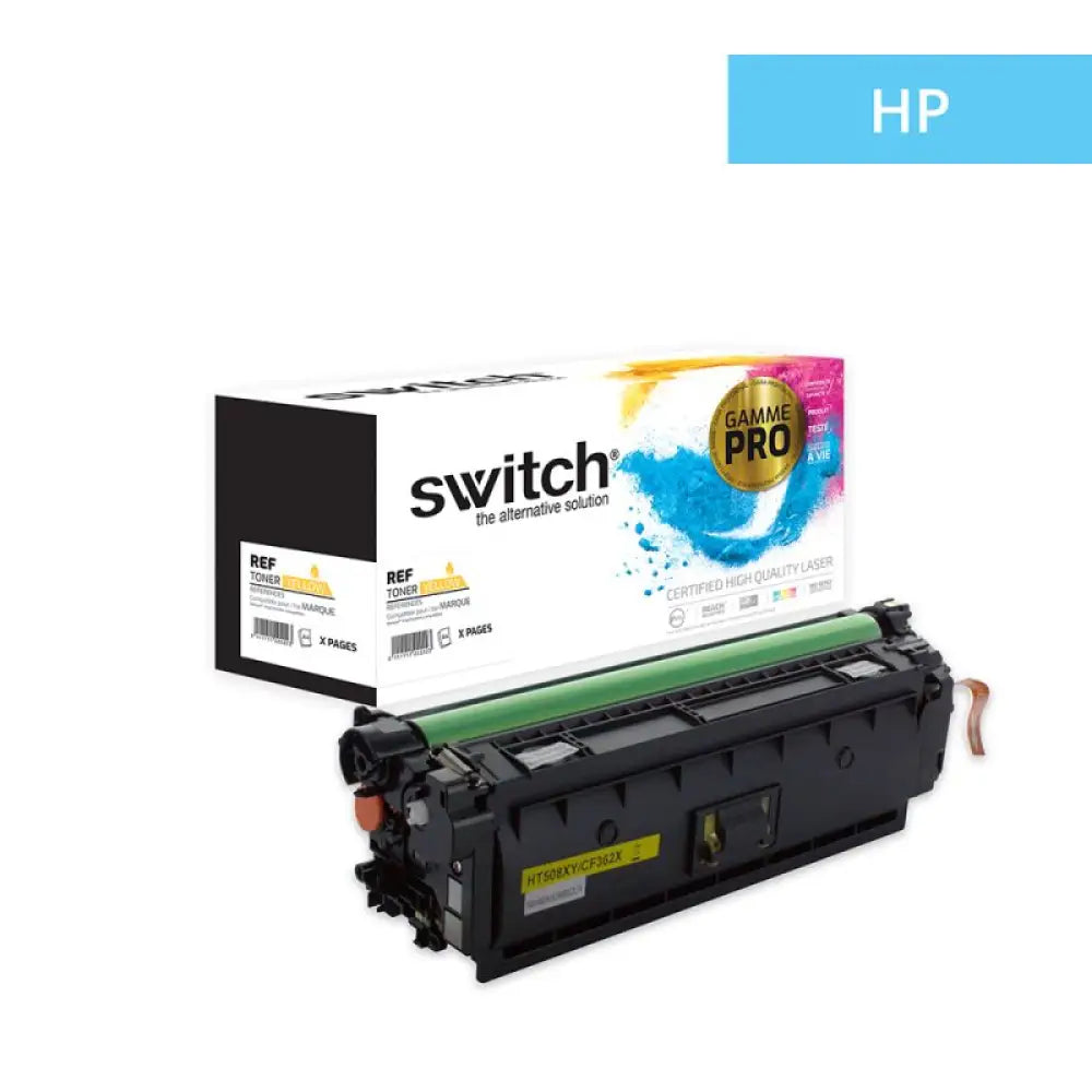 Cartouche laser compatible HP CF362X 508X Jaune - Toner Switch
