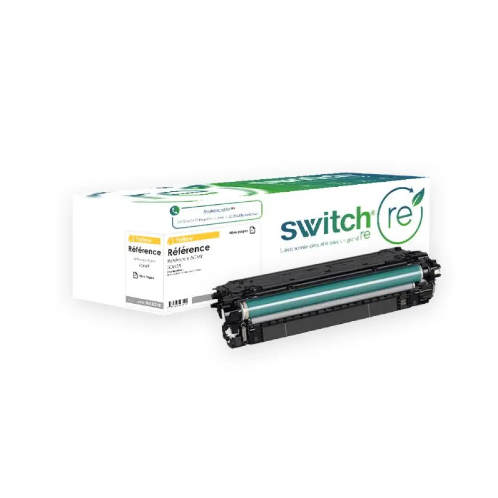 Cartouche laser compatible HP CF402X 201X Jaune - Toner remanufacturé Switch RE