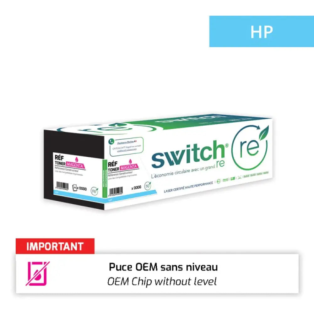 Cartouche laser compatible HP W2213A 207A Magenta - Toner remanufacturé Switch RE