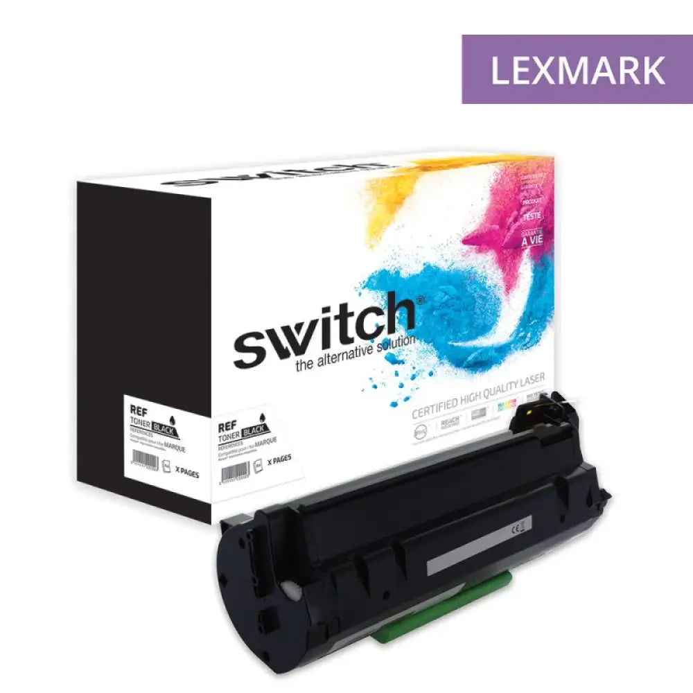 Cartouche laser compatible Lexmark Toner 66S0Z00 Noir - Tambour Switch