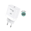 Chargeur Secteur eKOgreen recyclé 1 port USB-C 20W - Blanc