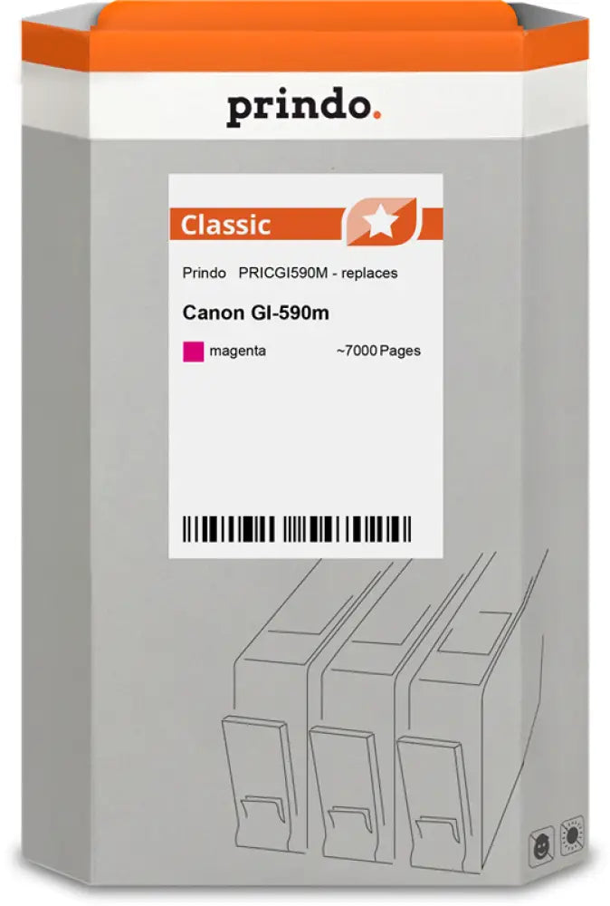 Compatible avec Canon GI-590m Magenta (1605C001) Prindo Classic Cartouche d’encre - Jet compatible