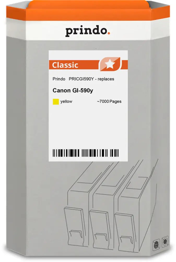 Compatible avec Canon GI-590y Jaune (1606C001) Prindo Classic Cartouche d’encre - Jet compatible